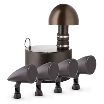 Front. MartinLogan - Outdoor Living 4" Passive Outdoor Speaker System - Dark bronze.