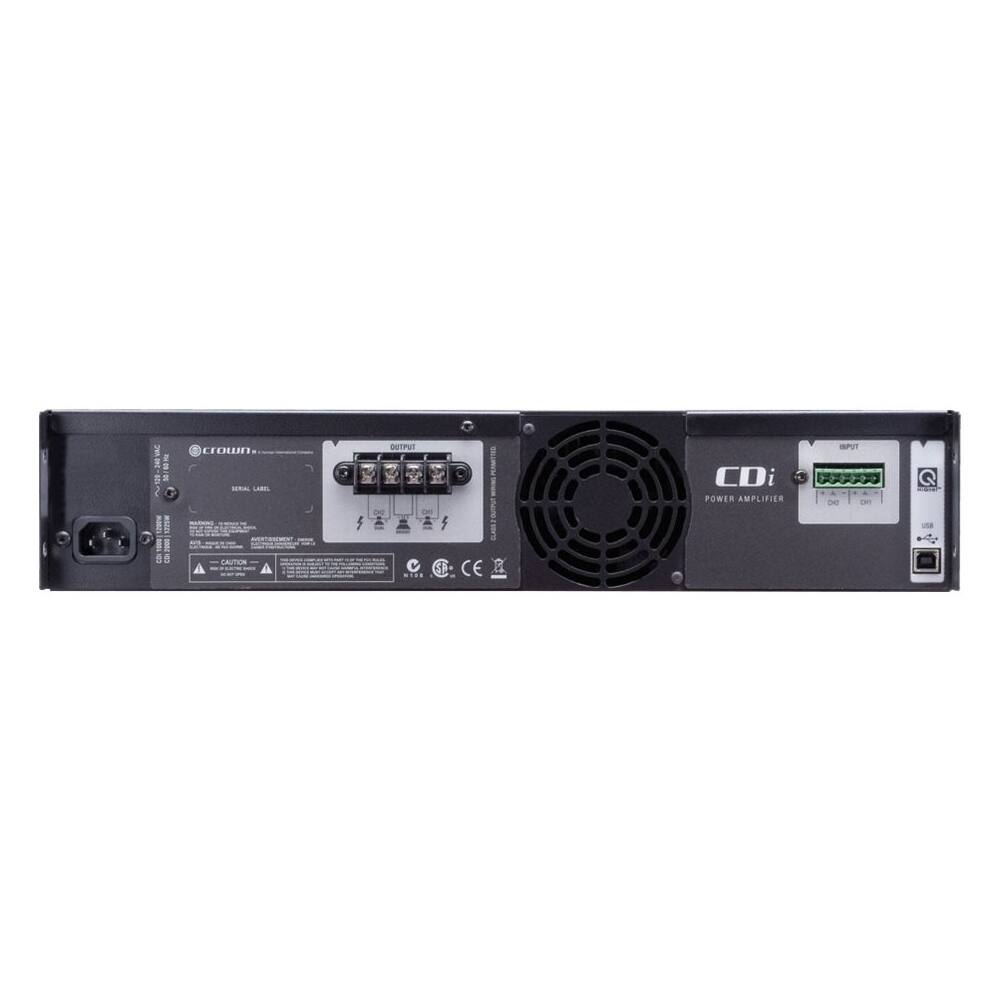 Back. Crown - CDi 1400W 2.0-Ch. Power Amplifier - Silver/Black.