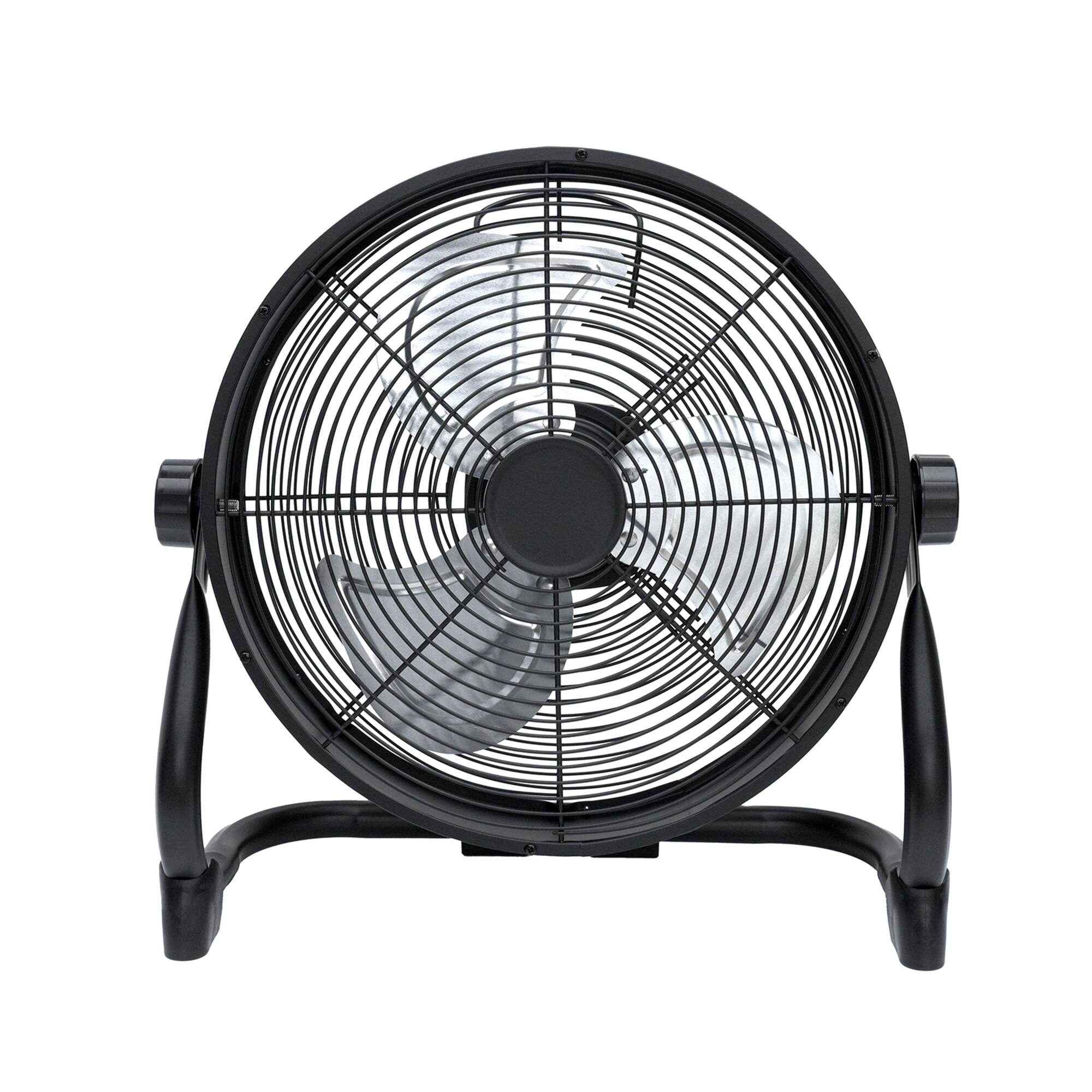 Alt View 1. Vaczon - 12" Rechargeable Desk Fan with 12000mAh Battery, 9-Speed Portable Fan, Adapter Included, Low Noise for Home & Office - Black.