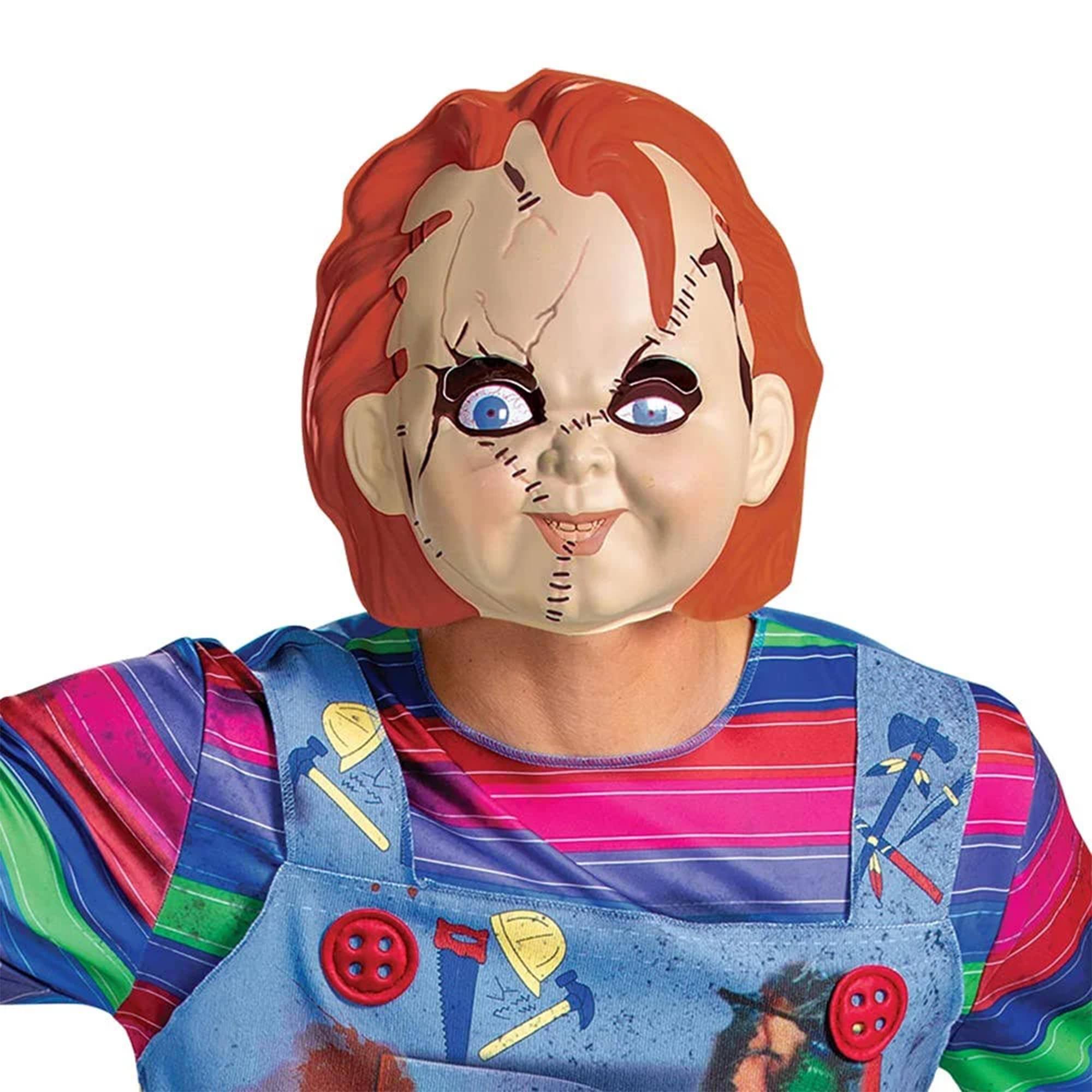 Alt View 3. Disguise - Childs Play Chucky Deluxe Adult Costume | X-Large (42-46) - Blue.