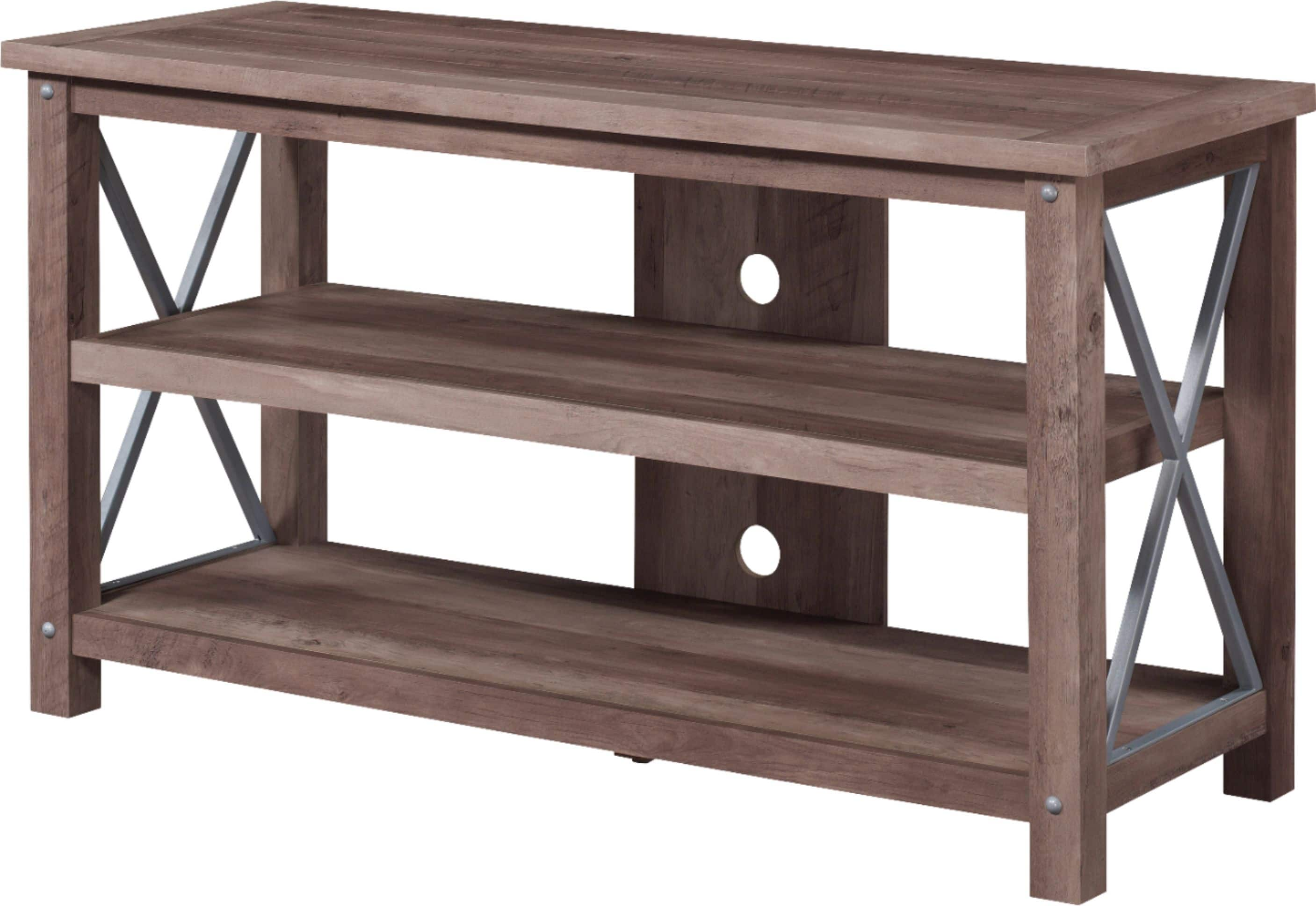 Left View: Bell'O - TV Stand for Most Flat-Panel TVs up to 55" - Superior Pine