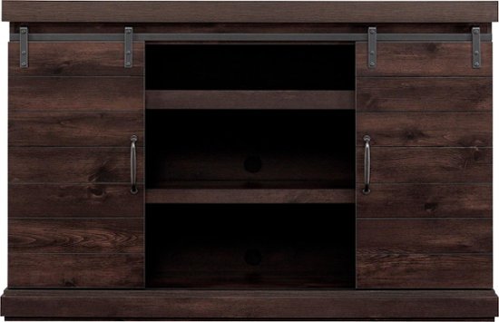 Bell O Barn Door Tv Stand For Most Tvs Up To 60 Weathered Pine