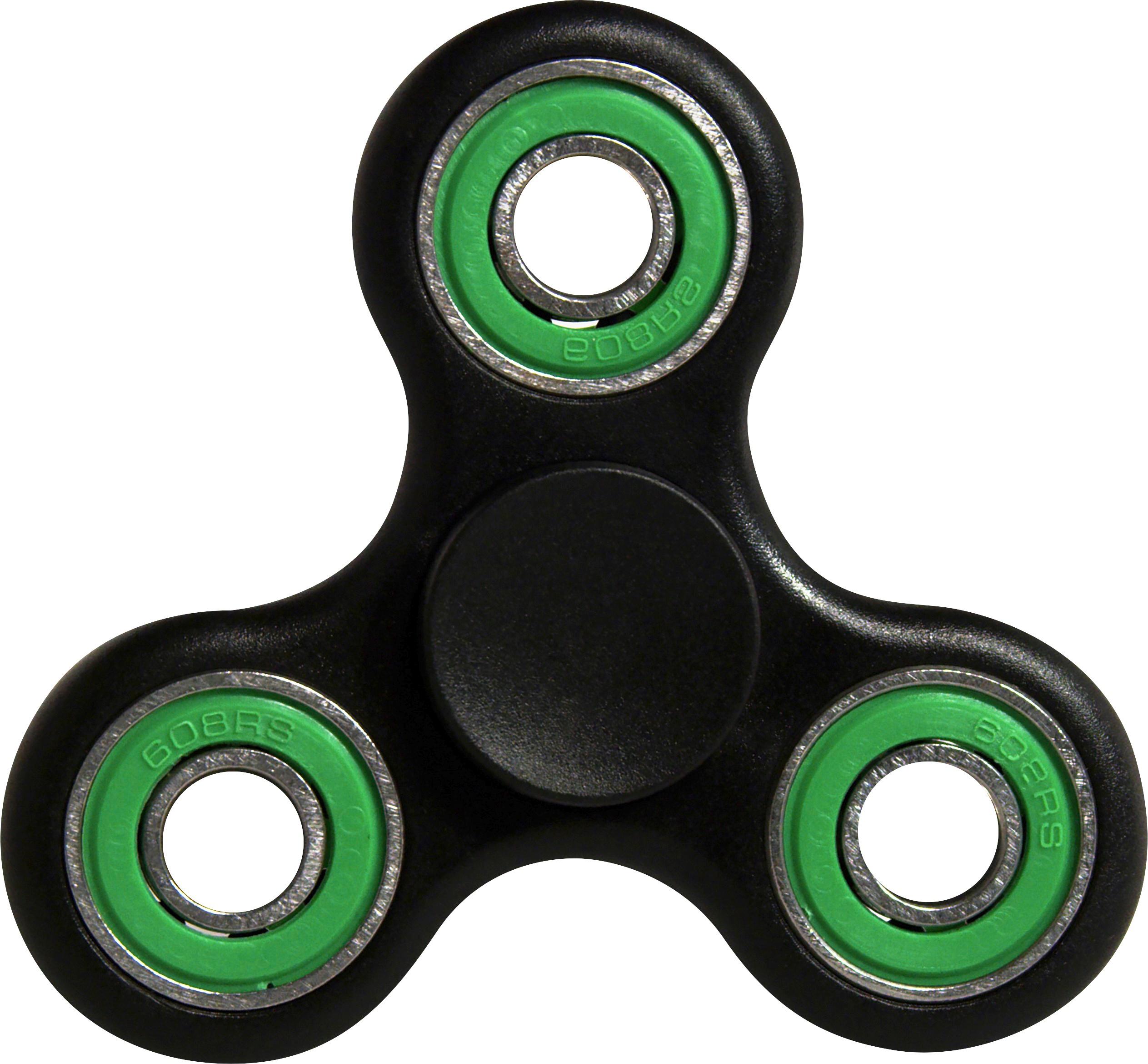neon green + black Plastic Tri Fidget Spinner Handheld Toy