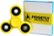 Angle Zoom. Fidgetly - Fidget Spinner Toy Stress Reducer - Yellow/Black.