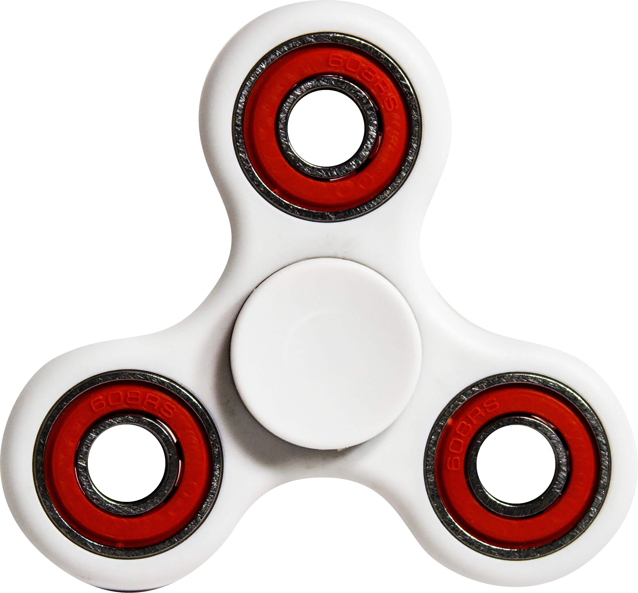 Front. Fidgetly - Fidget Spinner Toy Stress Reducer - White/Red.