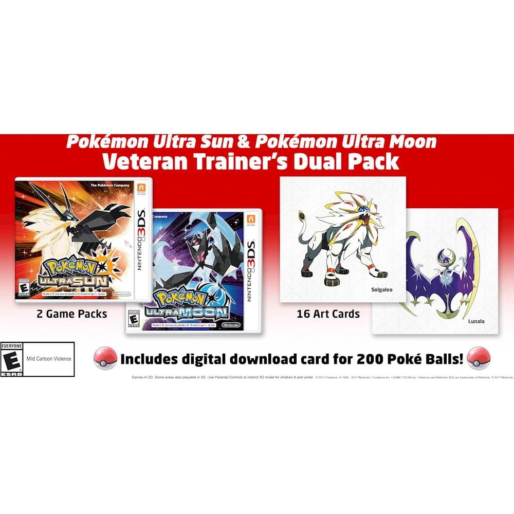 Pokémon Ultra Sun & Pokémon Ultra Moon Veteran Trainer's Dual Pack Nintendo  3DS CTRRGA21 - Best Buy