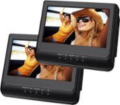 Front Zoom. Sylvania - 10" Dual Screen Portable DVD Player - Black.