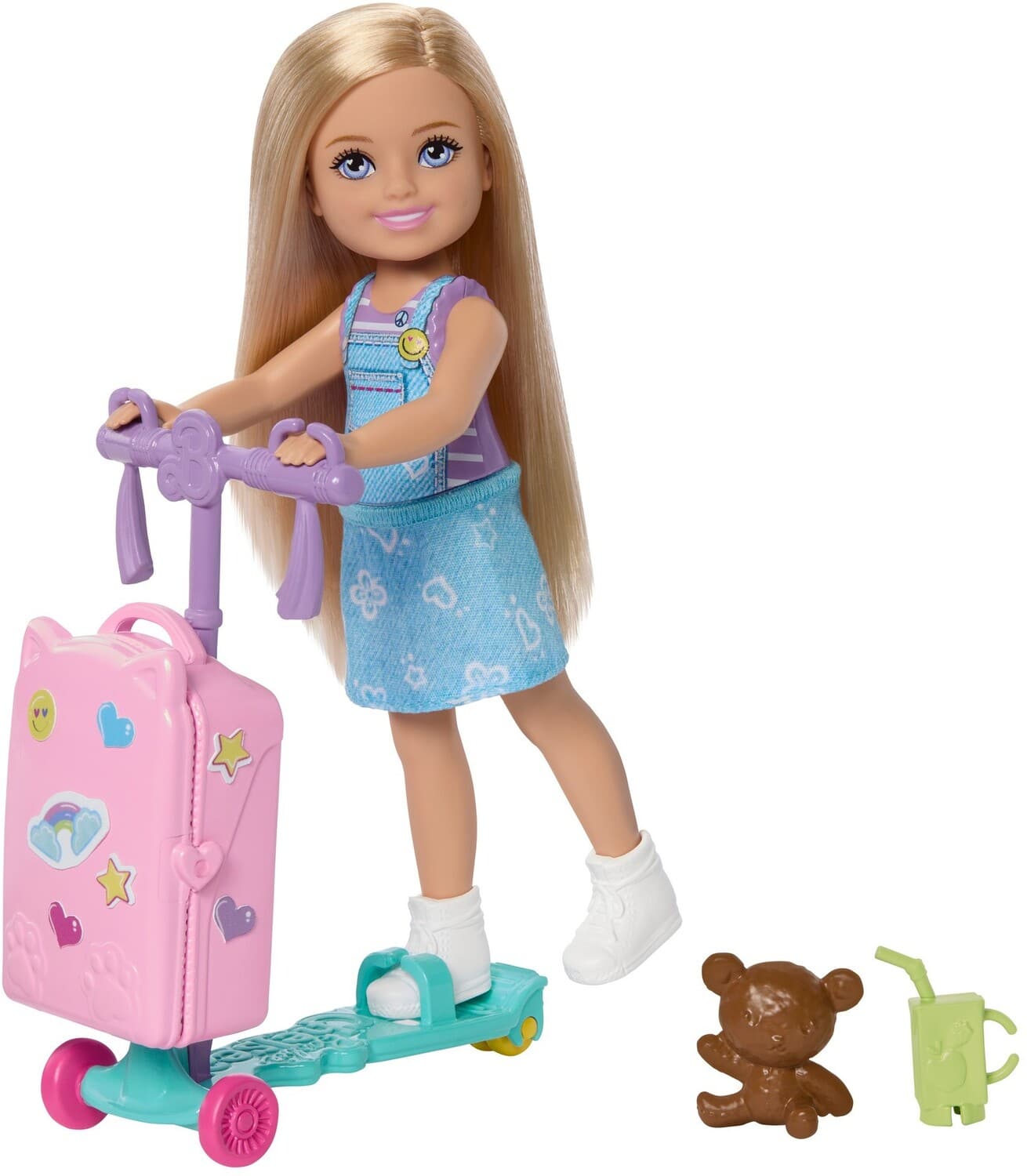 Mattel - Barbie Club Chelsea Limitless Adventure Doll with Scooter & Suitcase - COLLECTIBLES - Multicolor