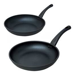 Hell's Kitchen - 10-Inch & 12-Inch Ceramic Fry Pan Set - Black