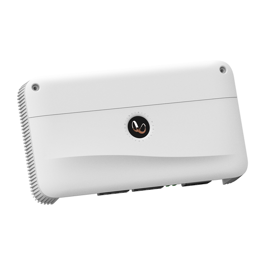 Front. Infinity - INFINITY MARINE M3004A Fullrange marine amplifier 75 watts RMS x 4 at 4 ohms - Black.