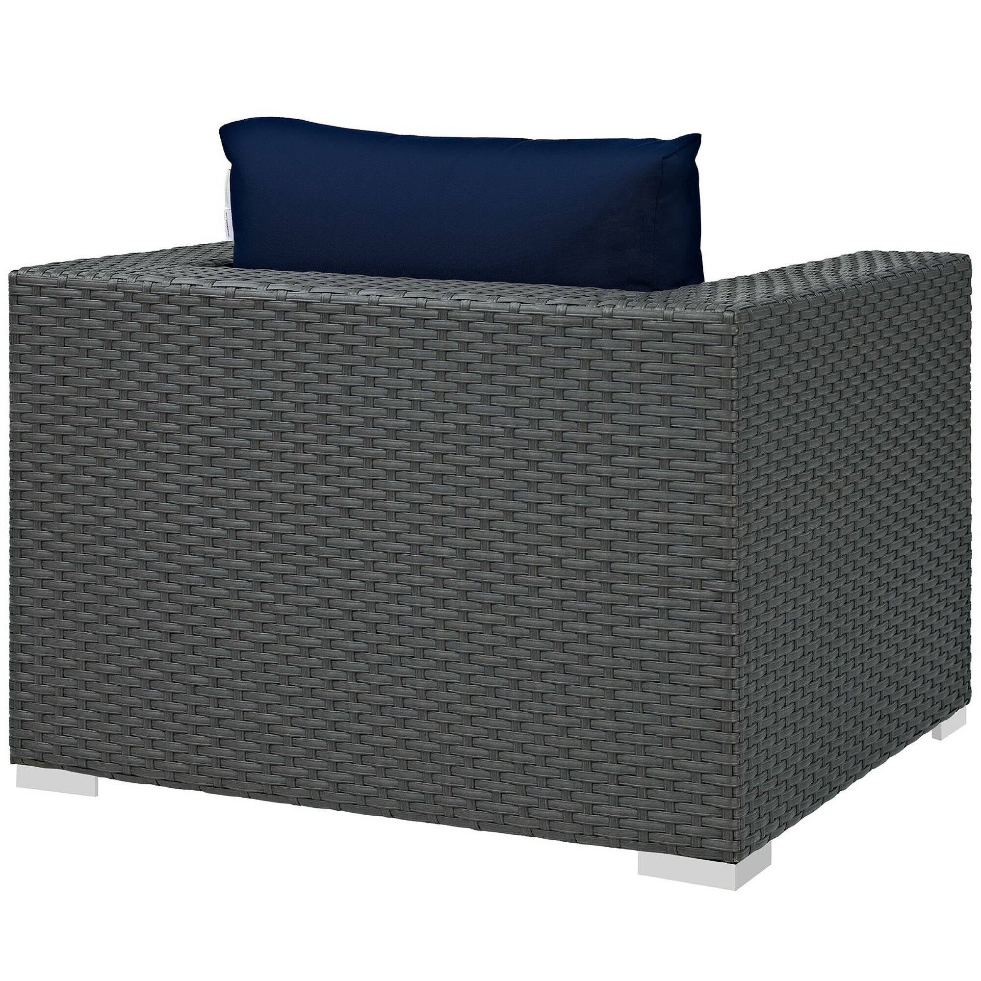 Left. Modway - Sojourn Outdoor Patio Sunbrella® Armchair by Modway - Canvas Navy.