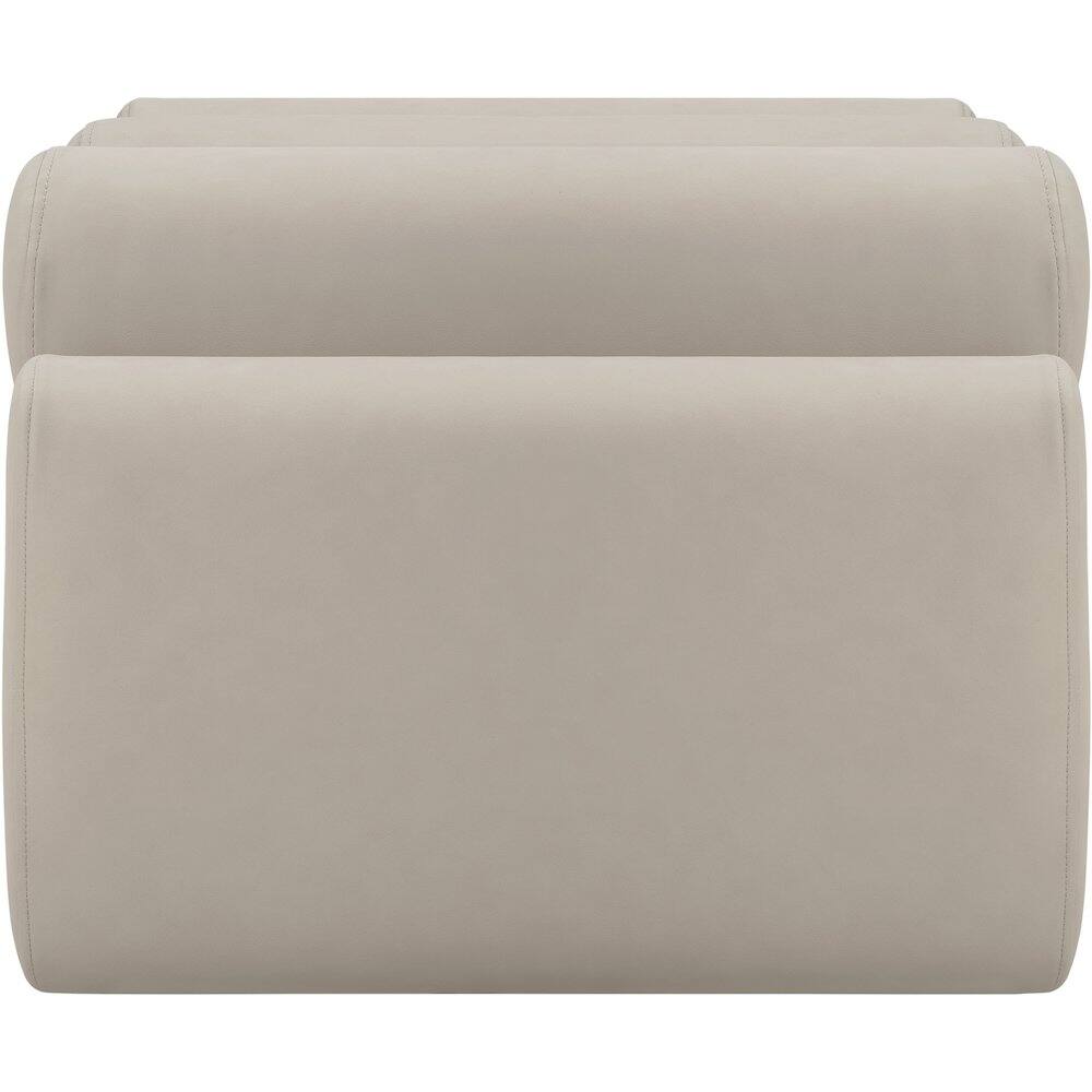 Alt View 3. Meridian Furniture - Rumble Taupe Vegan Leather Bench - Brown.
