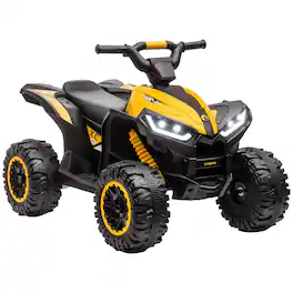 Aosom - 12V Kids ATV Quad Car with F/B Function, Four Wheeler with Wear-Resistant Wheels, Electric Ride-on for Toddlers 3+