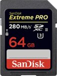 Front Zoom. SanDisk - Extreme PRO 64GB SDXC UHS-II Memory Card.