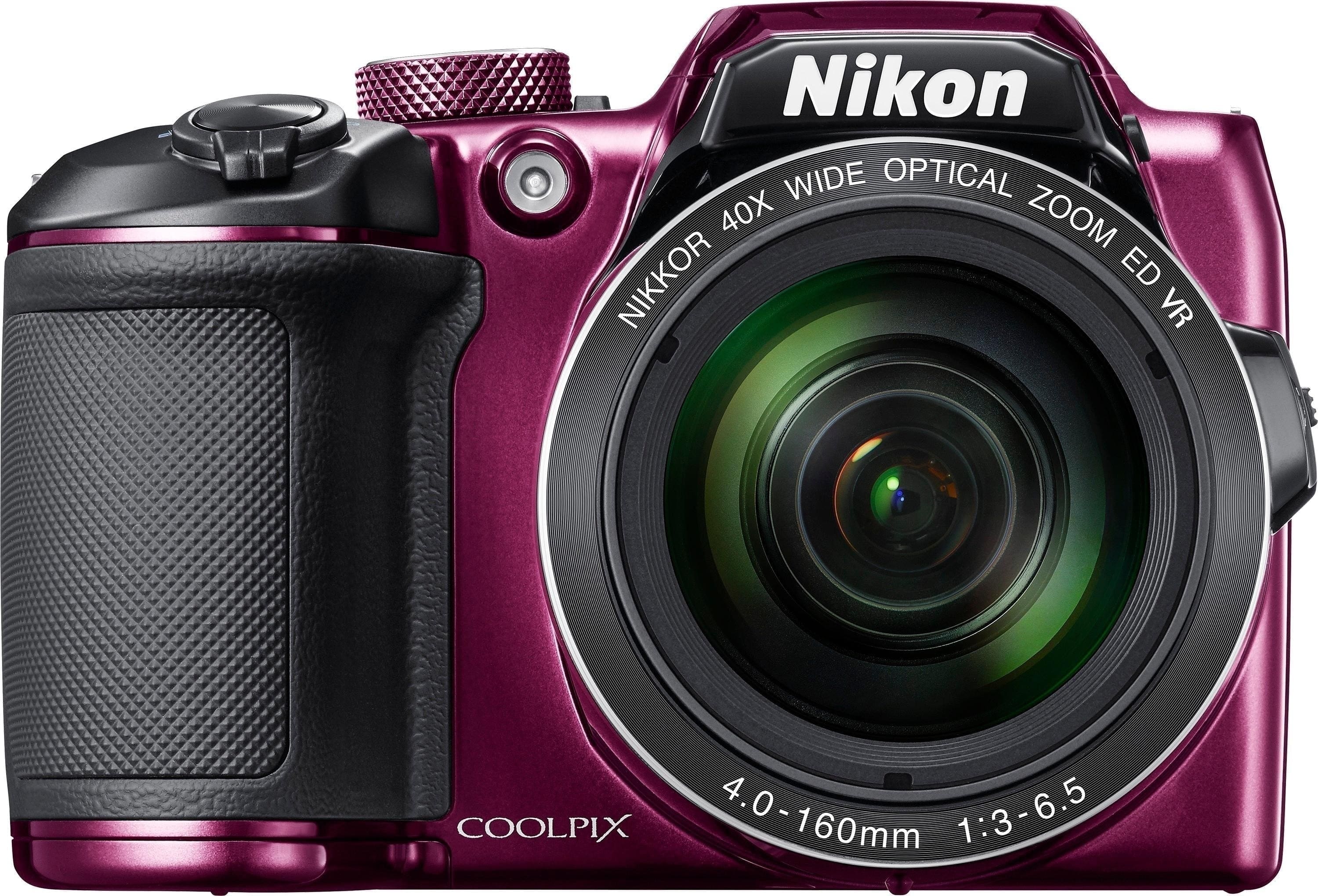 Nikon - Refurbished Coolpix B500 16.0-Megapixel Digital Camera - Plum