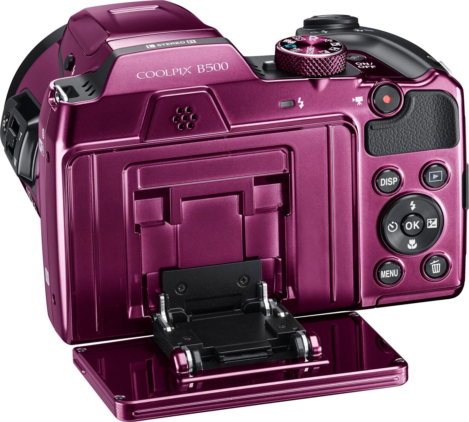 Nikon Refurbished Coolpix B500 16.0-Megapixel Digital Camera Plum