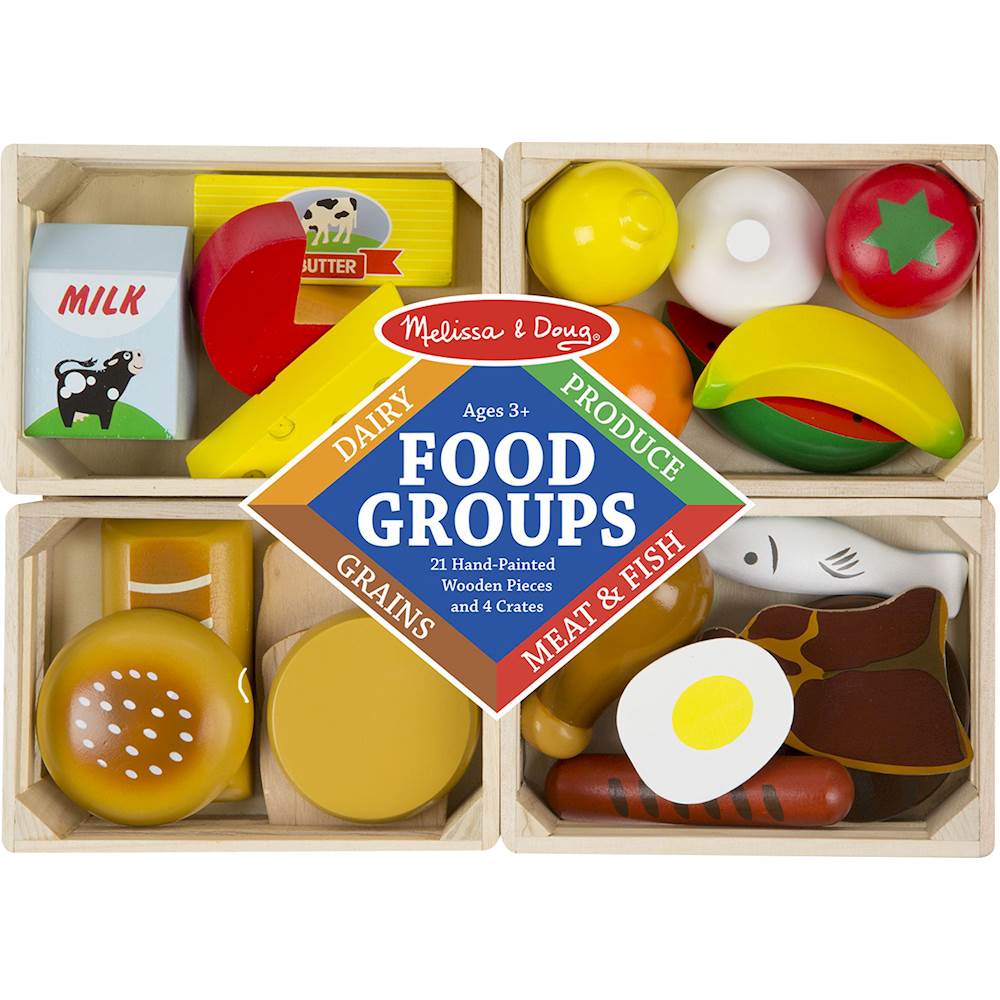 Melissa and & Doug Food Groups Wooden Play Food Set BRAND NEW & SEALED 