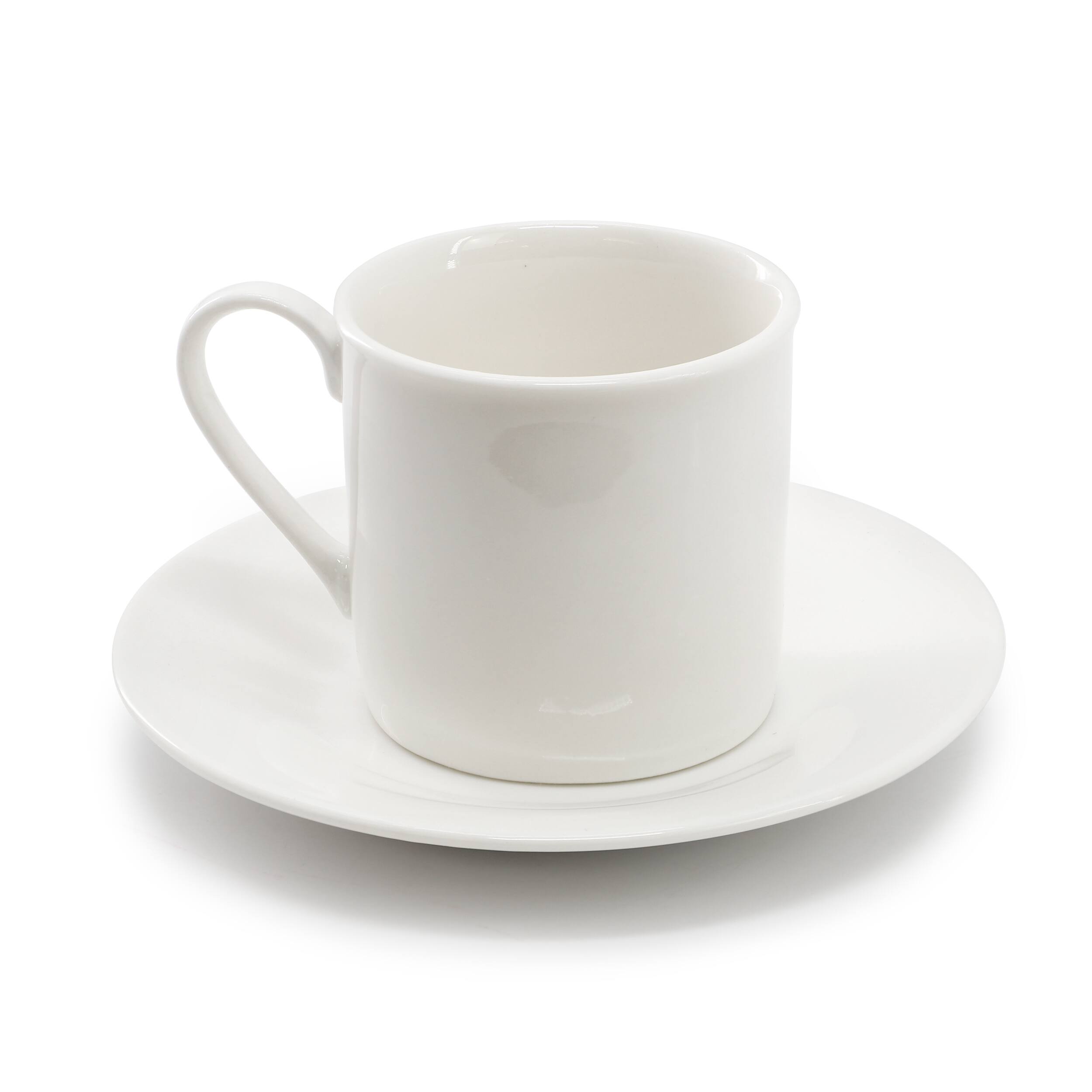 Alt View 1. Elama - Elama Aspin 12 Piece 2.5 Ounce Porcelain Espresso Cup Set in White with Saucers - White.