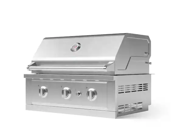 Front. NewAge Products - Outdoor Kitchen Stainless Steel 33in. Performance Grill - NG - Stainless Steel.