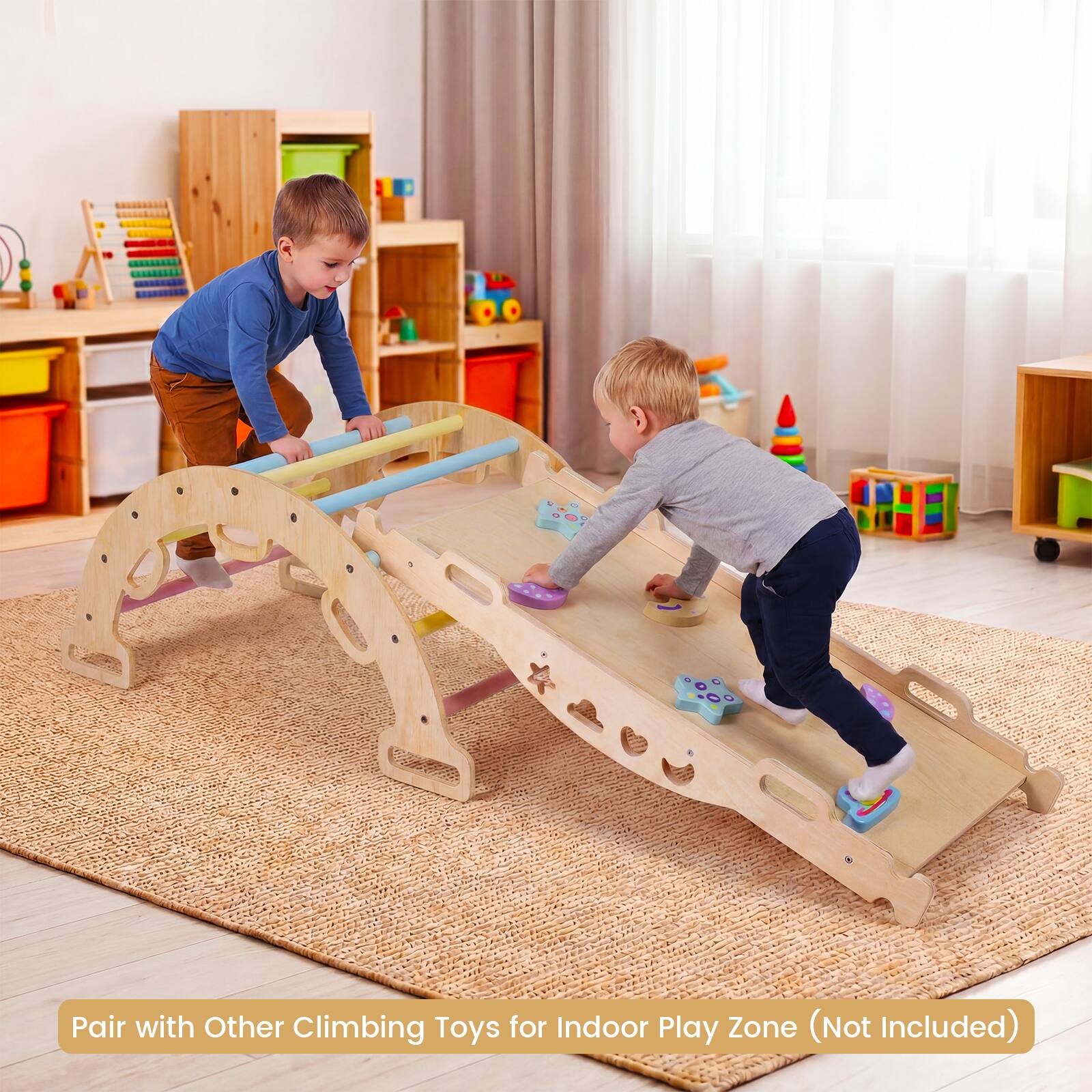 Pair with Other Climbing Toys for Indoor Play Zone (Not Included)