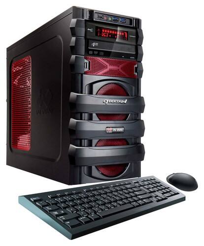 Front. CybertronPC - 5150 Unleashed IV Desktop - AMD FX-Series - 8GB Memory - 1TB Hard Drive - Black/Red.