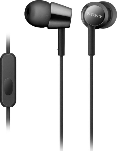 Sony EX155AP EX Series Wired In-Ear Headphones Black MDREX155AP/B - Best Buy
