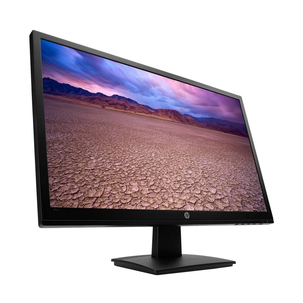 Left. HP - 27o 27" LED FHD Monitor - Black.