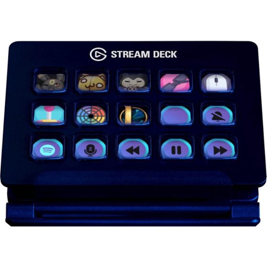 Front Zoom. Elgato - 10GAA9901 Full-size Wired Mechanical USB Keypad with Stream Deck - Black.