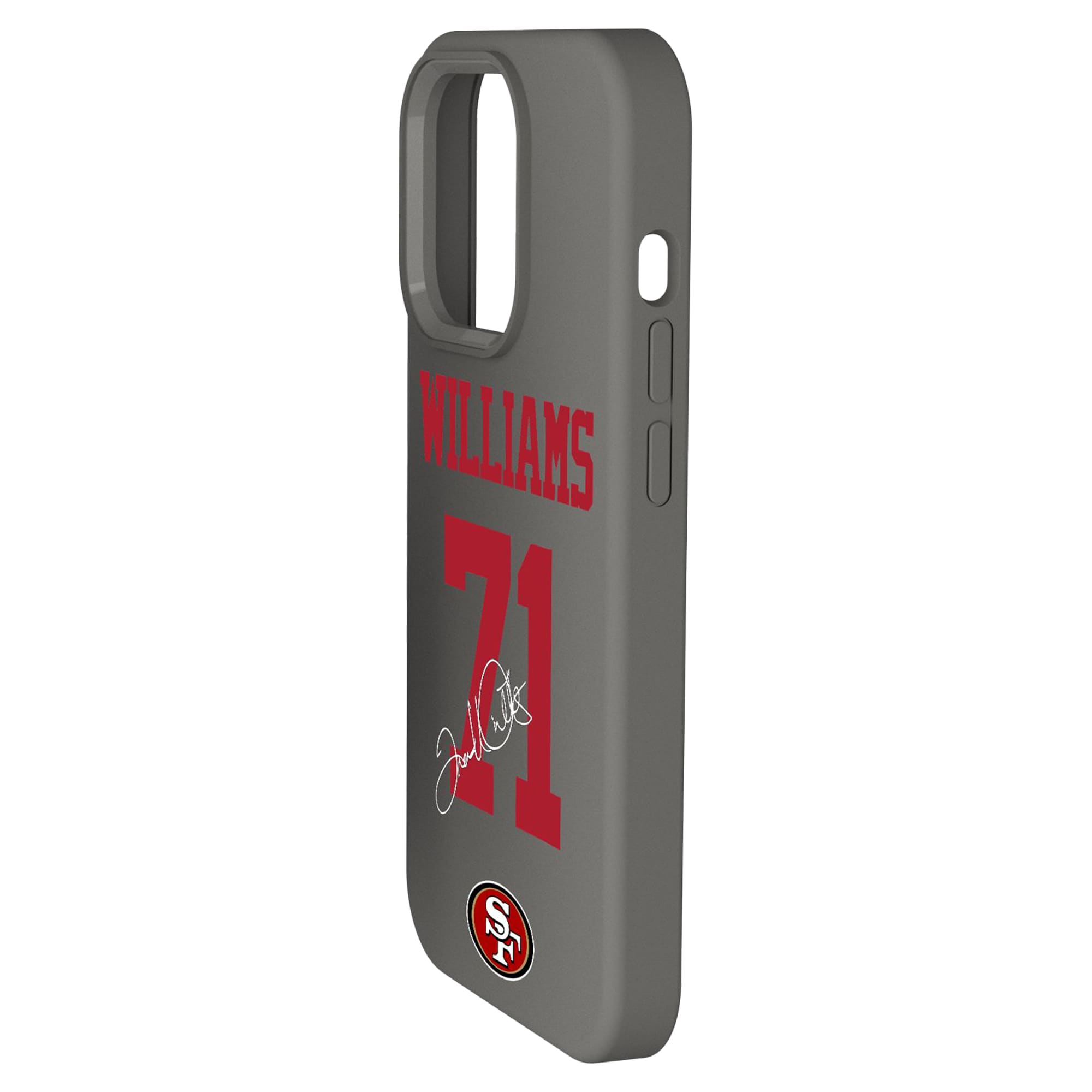 Alt View 1. Keyscaper - Trent Williams Gray San Francisco 49ers Ready Soft Touch iPhone Case - 14 Pro - Gray.