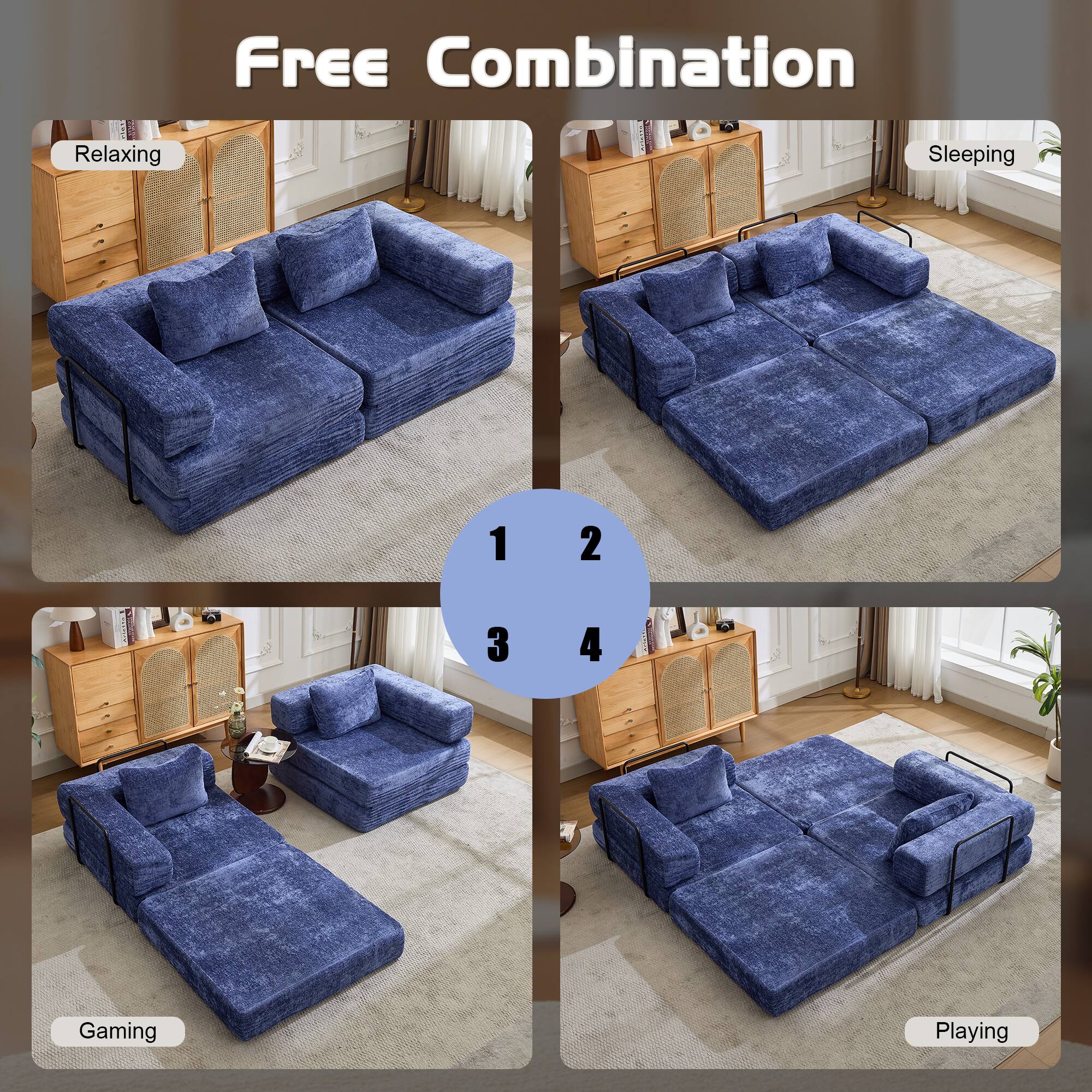 Free Combination Relaxing Sleeping 1 2 3 4 Gaming Playing