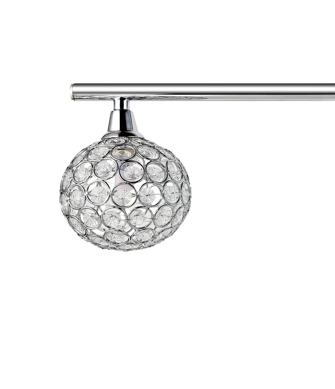 Alt View 4. Jonathan Y - Maeve 32.5" 4-Light Iron/Glass Contemporary Glam LED Vanity Light, Chrome - Chrome.