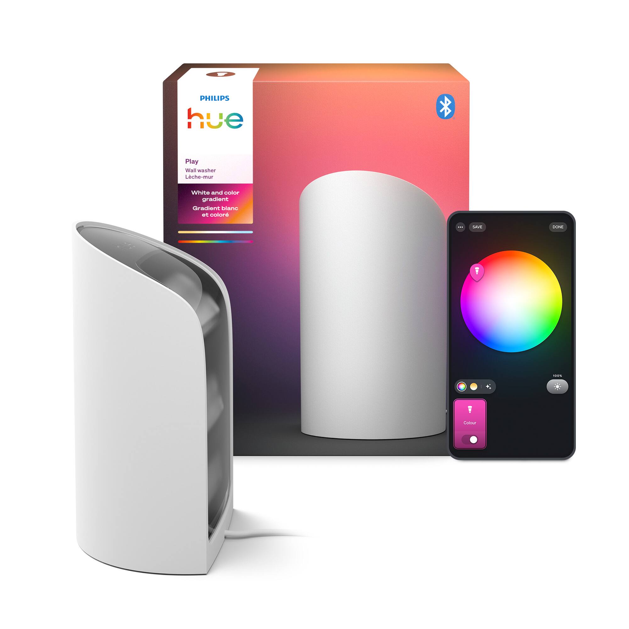 PHILIPS hue Play Wall washer Lichte-mur  
White and color gradient bianco e gradienti di colori