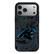 Front. Keyscaper - Carolina Panthers Paisley iPhone Magnetic Bump Case - 16 Pro Max - Black.