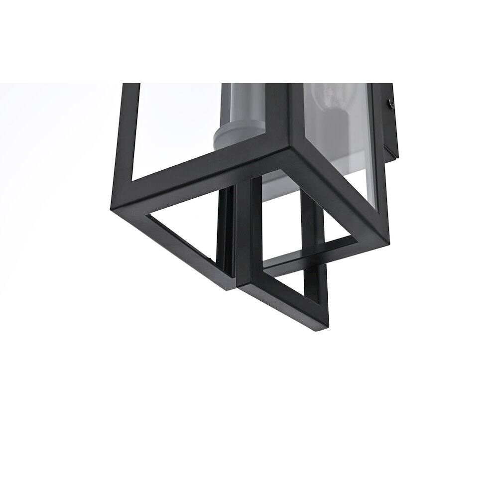 Alt View 3. Elegant Lighting - Jairo 5 Inch Outdoor Wall Sconce In Black - Black.