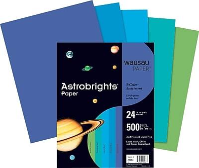 Wausau Paper
Astrobrights
5 Color Astrobrights
24 lb
500 sheets
Acid Free
Made in USA
20244