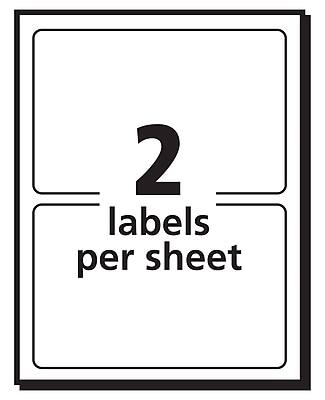 2 labels per sheet