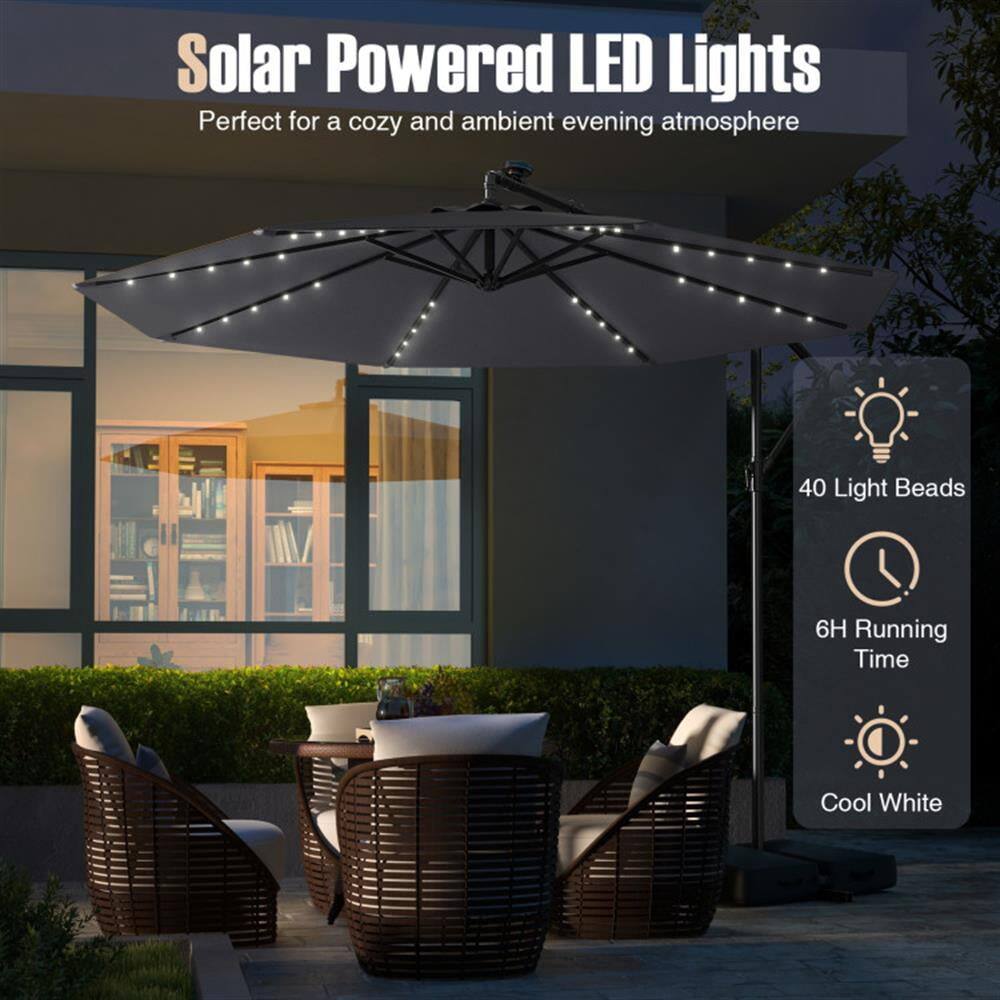 Solar Powered LED Lights  
Perfect for a cozy and ambient evening atmosphere  

40 Light Beads  
6H Running Time  
Cool White