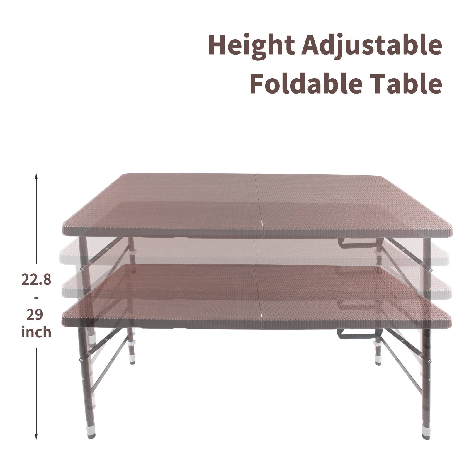 Height Adjustable Foldable Table  
22.8 - 29 inch