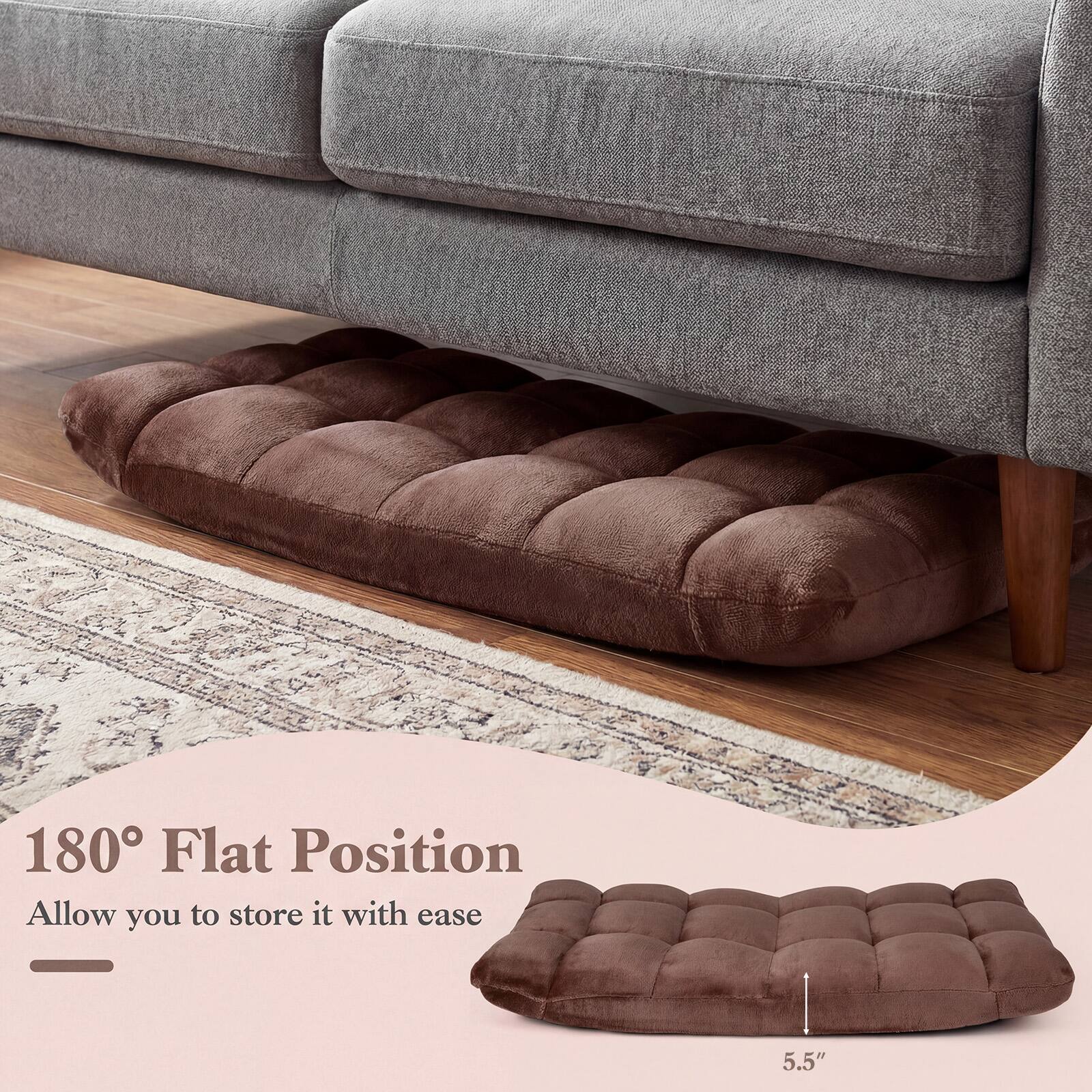 180° Flat Position  
Allow you to store it with ease  
5.5"