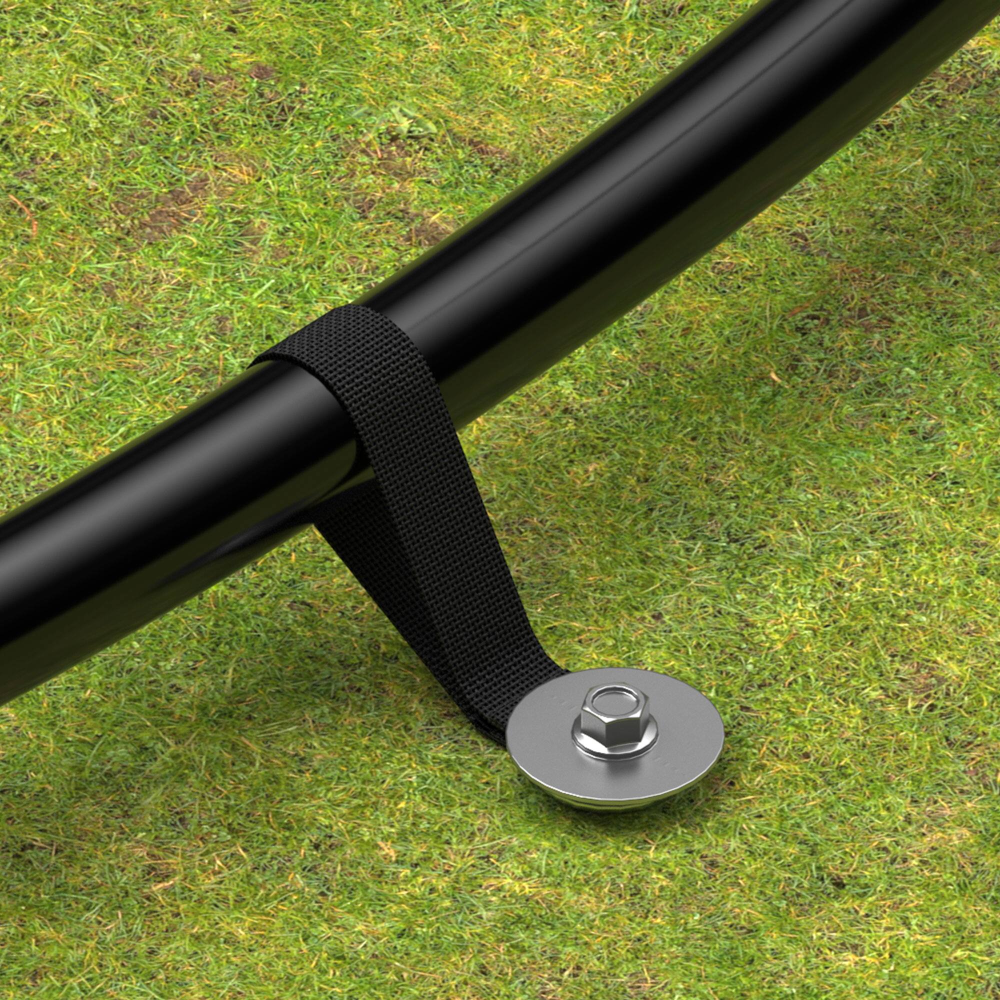 Alt View 4. Jumpflex - JumpFlex Trampoline Anchor Kit PRO, Heavy Duty Ground Anchoring Metal Stakes Set - Black/Silver.