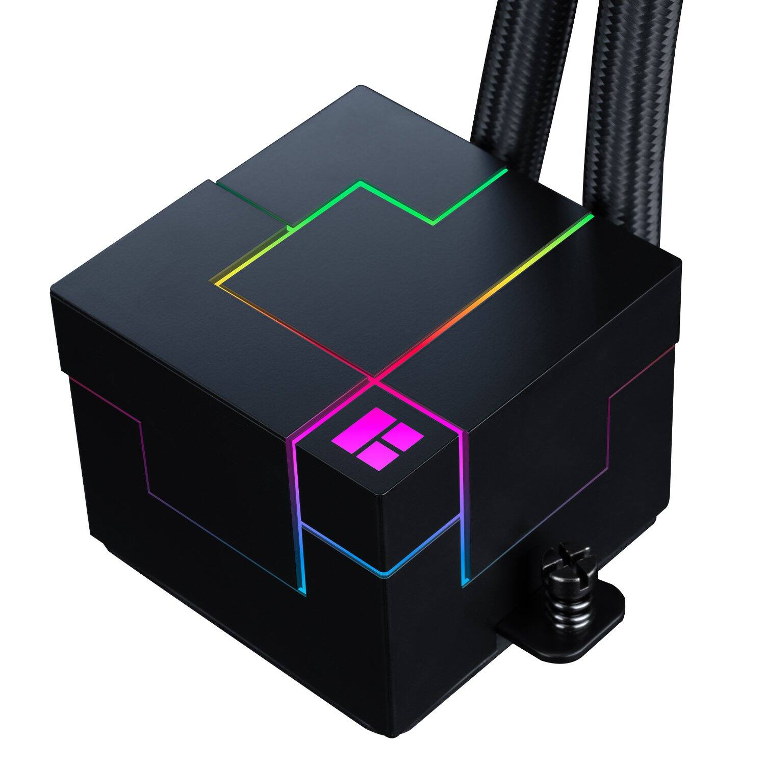 Alt View 1. Thermalright - Core Matrix 360 Black CPU Liquid Cooler with 120mm PWM Fan, Cold Row Specification - Black.