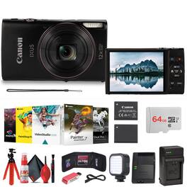 Canon - PowerShot IXUS 285 HS A Digital Camera (Black) + NB11L Battery + More