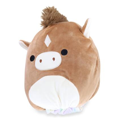 Front. Kellytoy - Squishmallow 12 Inch Flip-A-Mallow Plush | Nia Pig / Philip Horse - Brown.