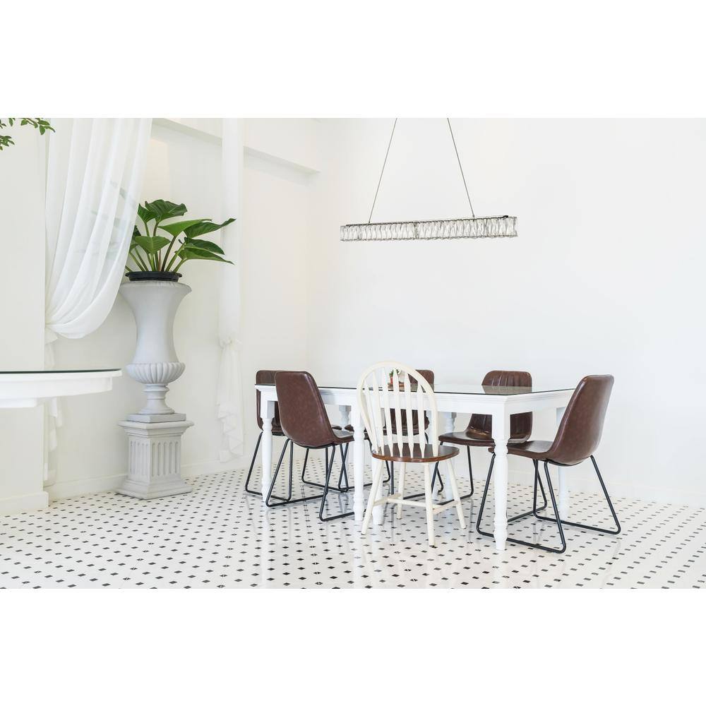 Back. Elegant Lighting - Monroe Integrated LED chip light Chrome Chandelier Clear Royal Cut Crystal - Chrome.