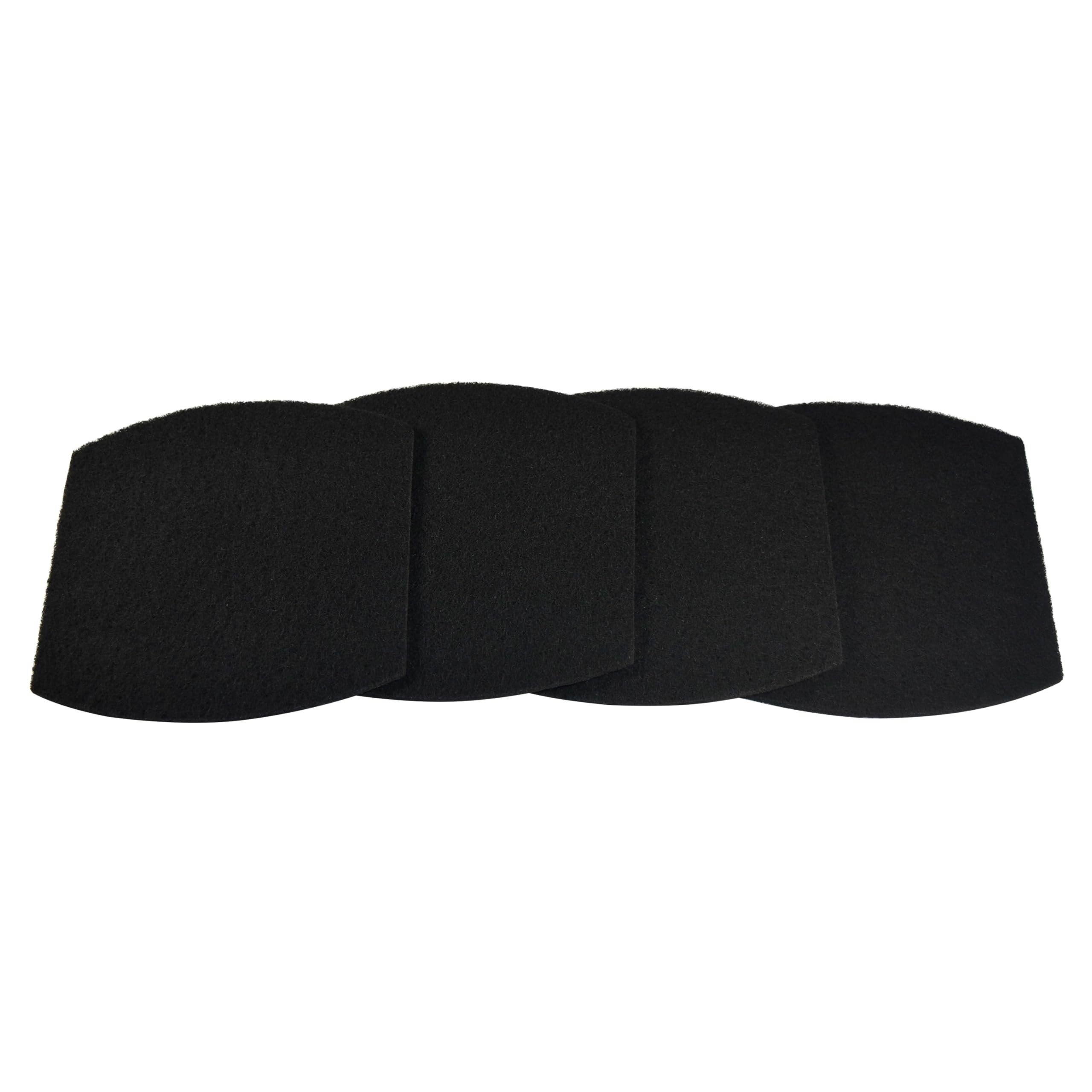 Alt View 3. HQRP - 4-Pack Activated Carbon Litter Box Filters for Petmate Booda Clean Step - Pre-Cut Charcoal Odor Pads - Black.