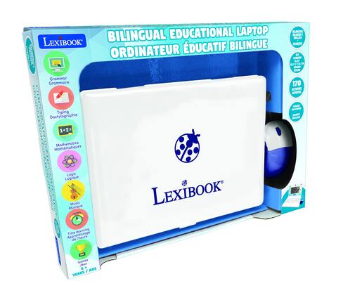 BILINGUAL EDUCATIONAL LAPTOP LEXIBOOK DUCATIF BILINGUE beigeod | ORDINATEUR Grammar Grammaire OL Dactylographie Typing 1+2= Mathemotics Mathématiques T FR Logique Logic EOZ | Music LEXIBOOK Musique | Apprentissage Time learning de Theure BILINGOAL! BILNGHE I DIGUISM FRAINAIS - SCRLEN LAT IL 1 2.32 CM CEAMD CRAN 170 ACTIVITIES ACTIVITES MOUSE INCLUDED sovers INCLPSE Gomes Jeux 4 + I ANS YEARS