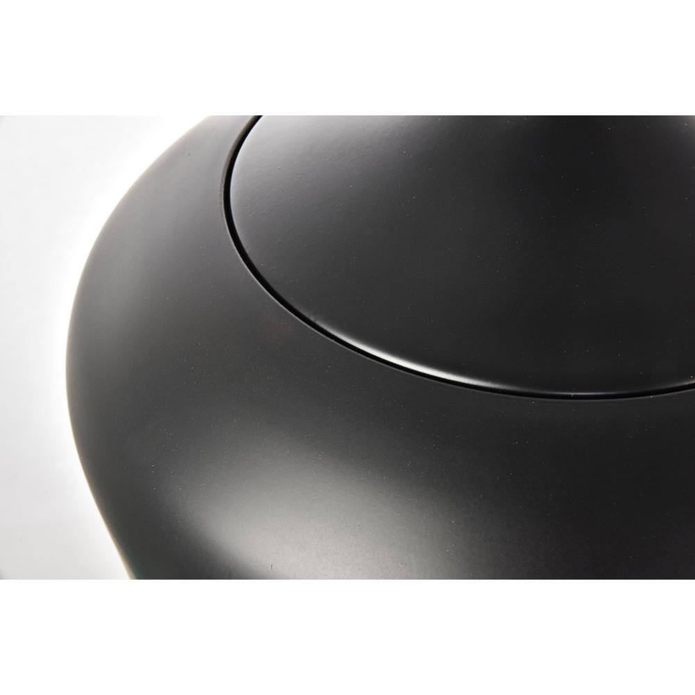 Left. Living District - Nora Collection Pendant D11.5in H9in Lt:1 Black finish - Black.