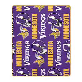 Pegasus - Minnesota Vikings 50" x 60" Homefield Stacked Logos Ultra Soft Blanket - Multicolor