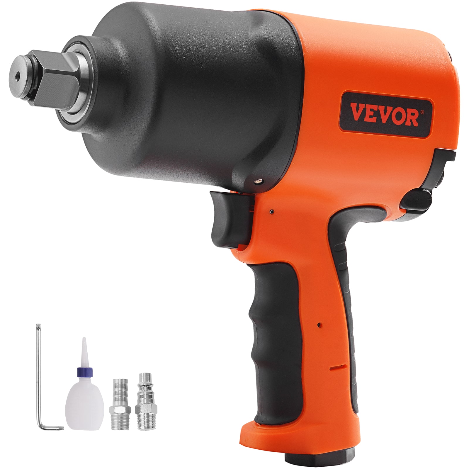 VEVOR - Air Impact Wrench, 3/4-Inch Drive Air Impact Gun, Up to 1870ft-lbs Nut-busting Torque, Composite Pneumatic Impact Wrench - Black