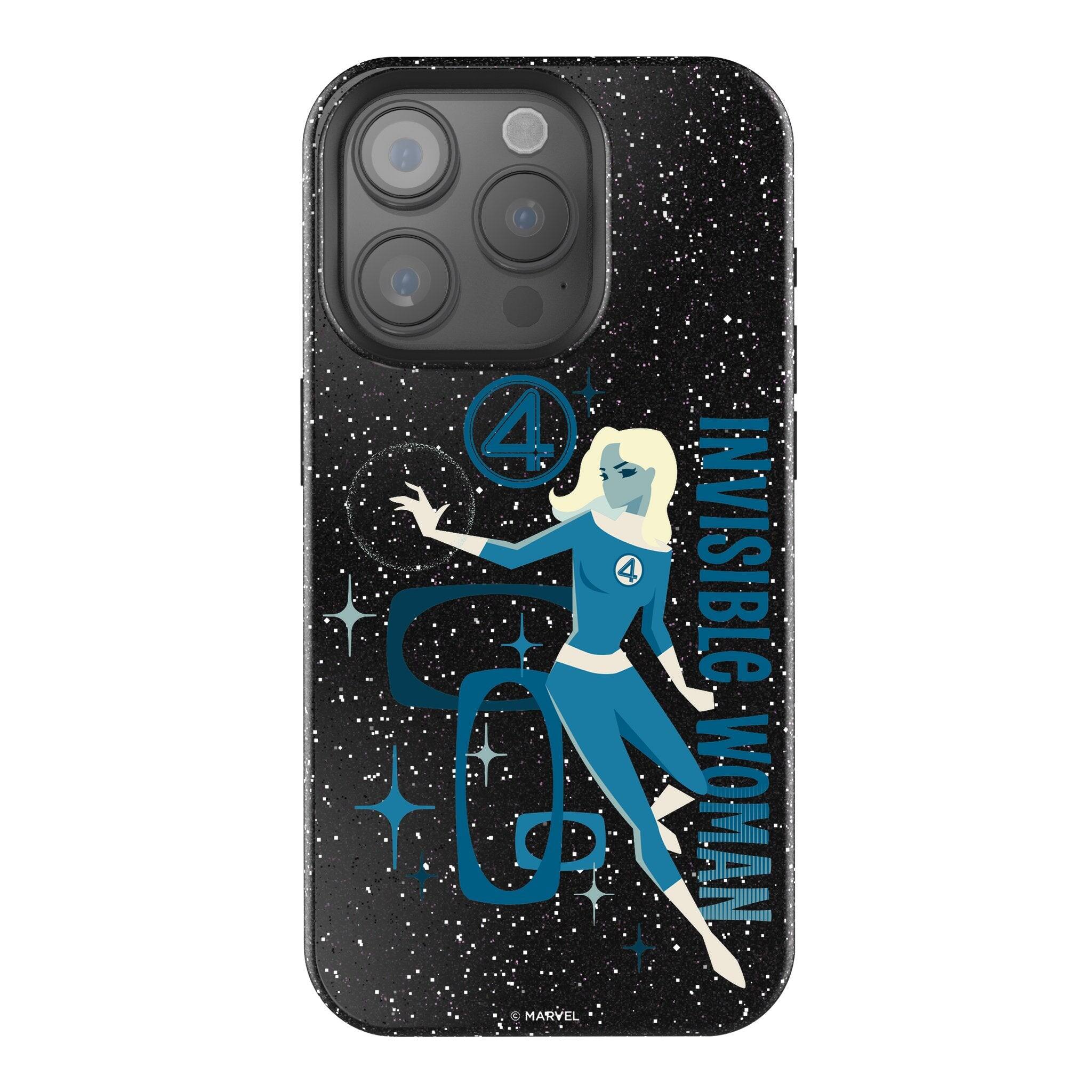 Keyscaper - Marvel Badge Black Bling Phone Case - Apple iPhone 16 Pro Max - Invisible Woman